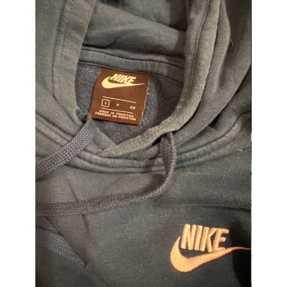 Nike Men's Blue Pullover Hoodie with Small White Logo Size Small - Picture 5 of 5
